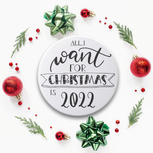 Allt jag vill ha till jul är 2023 roligt Button Knapp