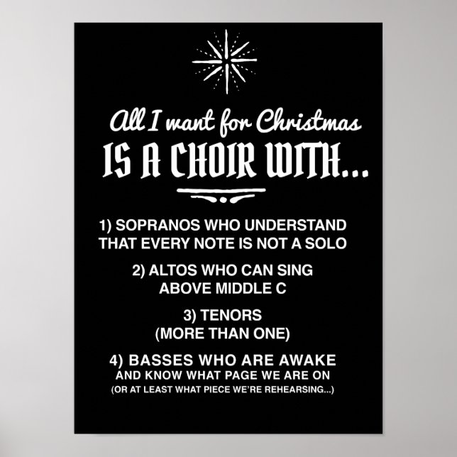 Allt jag vill ha till jul är.. choir poster (Framsidan)