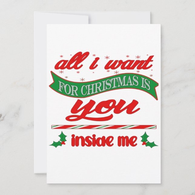 Allt jag vill ha till jul är du  inbjudningar (Baksida)