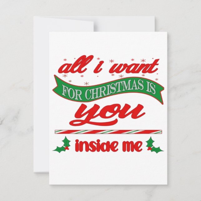 Allt jag vill ha till jul är du  julkort (Framsida)