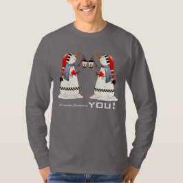 Allt jag vill ha till jul är du. Snögubbe par T Shirt