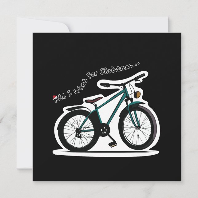 Allt jag vill ha till jul (är en bike) anteckningskort (Framsida)