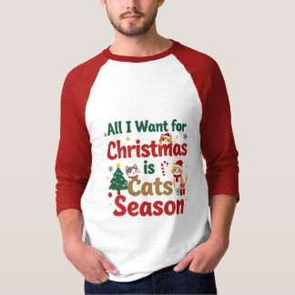 Allt jag vill ha till jul är katter t shirt