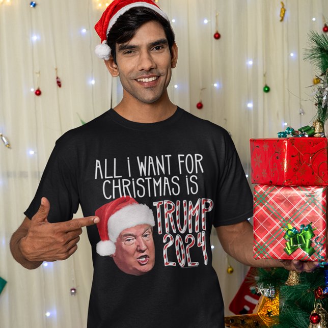 Allt jag vill ha till jul är Trump 2024 T Shirt (Skapare uppladdad)