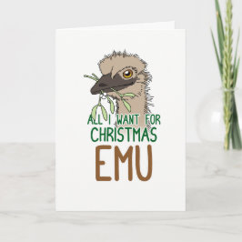 Allt jag vill ha till jul-Emu Helgkort