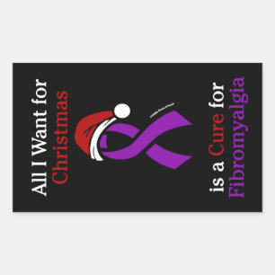 Allt jag vill ha till jul/hatt... Fibro Rectangula Rektangulärt Klistermärke