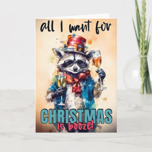 Allt jag vill ha till jul.. Racoon Helgkort