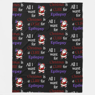 Allt jag vill ha till jul/Santa...Epilepsi Fleecefilt