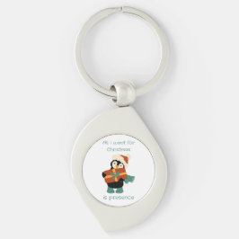 Allt jag vill ha till jul.. swirl silverfärgad nyckelring