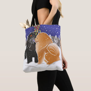 ALLT JAG VILL I JUL Chow Tote eller Crossbody Tygkasse