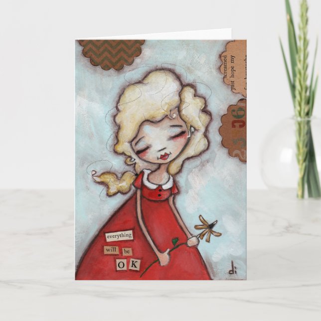 Allt kommer att bli bra - ett mappat gratulationsk kort (Framsida)