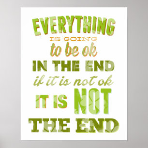 Allt kommer att bli bra, inspirerande Poster