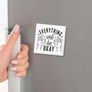 Allt Kommer Att Bli Bra Motivationscitat Magnet