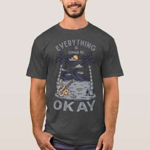 Allt kommer att bli bra Skeleton Guitar Playe T Shirt
