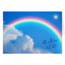 Allt kommer att bli ny regnbåge i Himlar. Hälsningskort