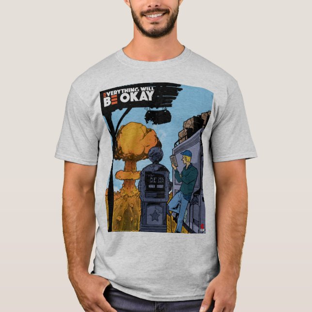 Allt kommer att bli okej, grått t-shirt (Framsida)