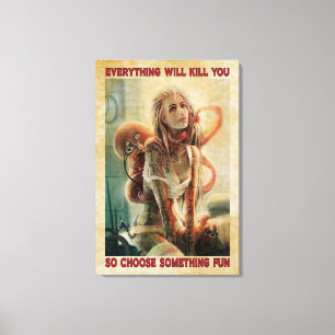 Allt kommer att Döda dig att Poster arbetsyta Canvastryck