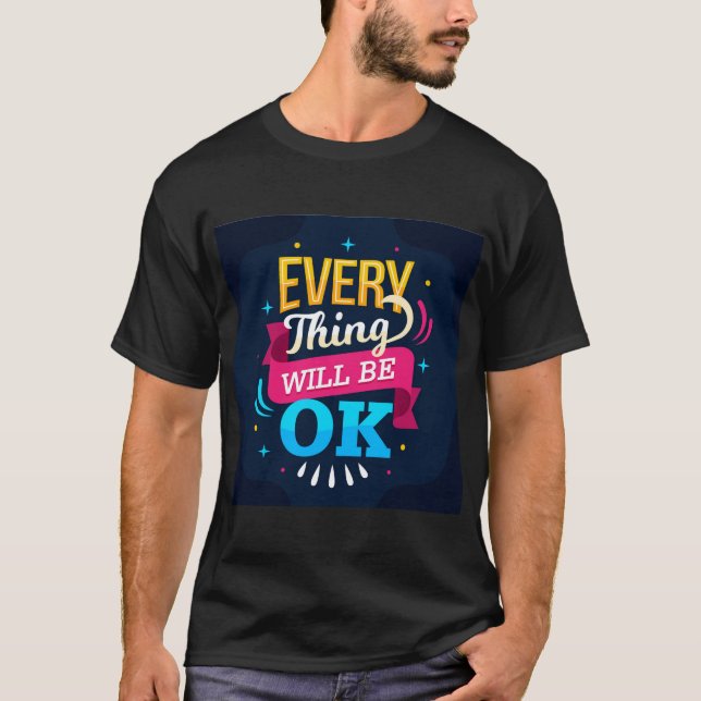 Allt kommer att gå bra t shirt (Framsida)