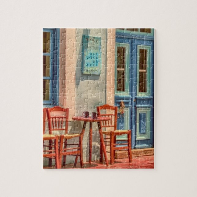 "ALLT KOMMER ATT VARA BRA"-meddelande på GREKISKA  Pussel (Vertikal)