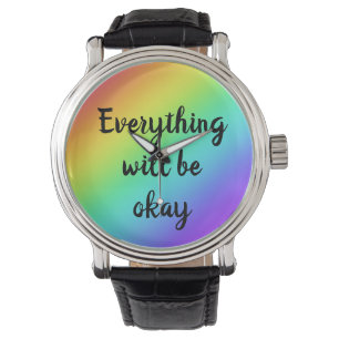 "Allt kommer att vara okej" Rainbow Watch Armbandsur
