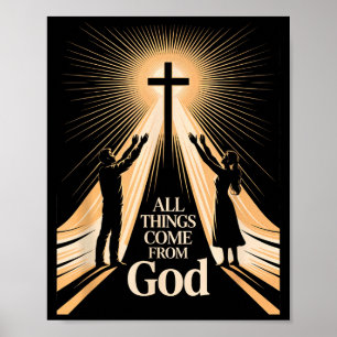 Allt kommer från Gud Kristet tillbedjan Enighet Poster