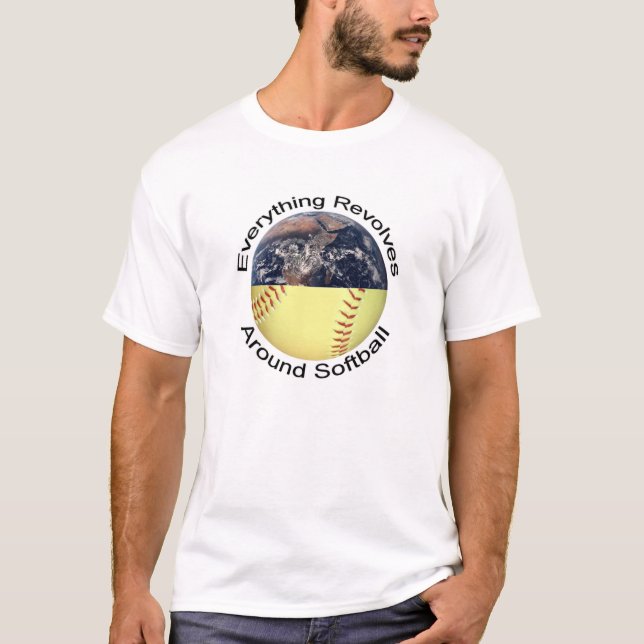 Allt kretsar runt om softball t-shirt (Framsida)