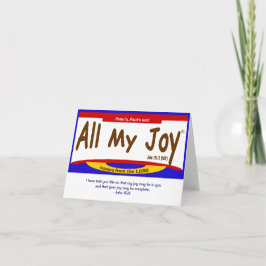Allt My Joy Lord Note Card, kuvert medföljer Kort