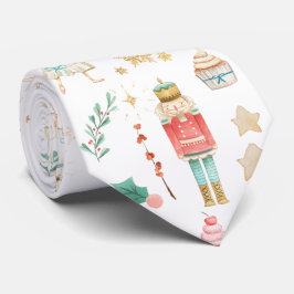 Allt Nötknäppare Jul Helg Vit  Slips