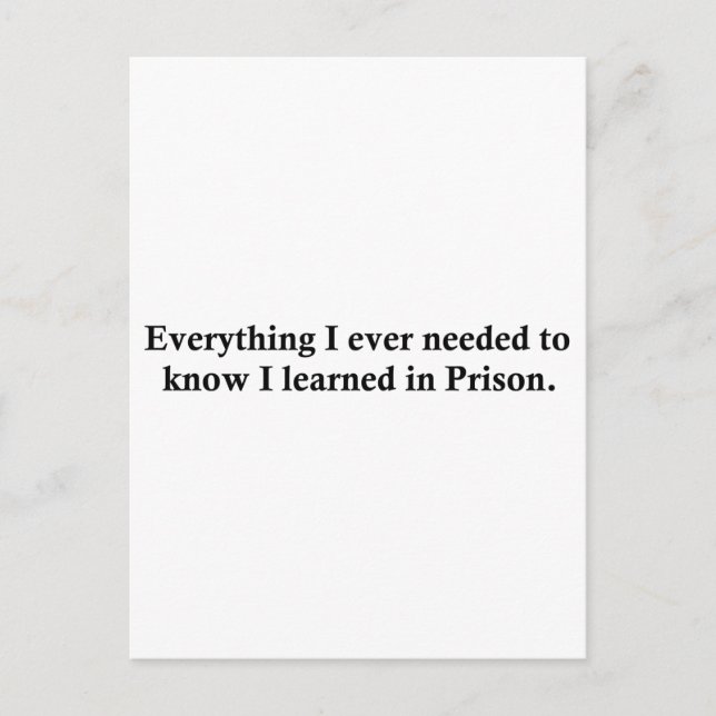 Allt och fängelse vykort (Framsida)