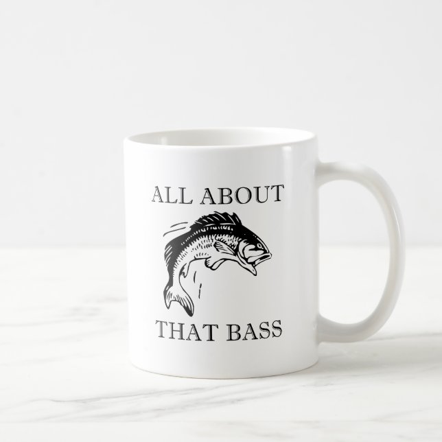 Allt om Bass Fisherman Boating Pun Kaffemugg (Höger)