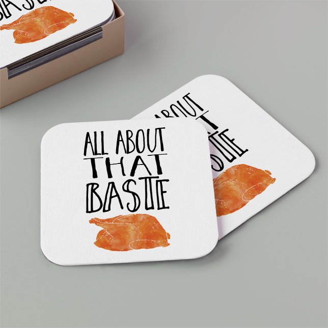 Allt om den där kastade Thanksgivingen Turkiet Underlägg Papper Kvadrat (Skapare uppladdad)