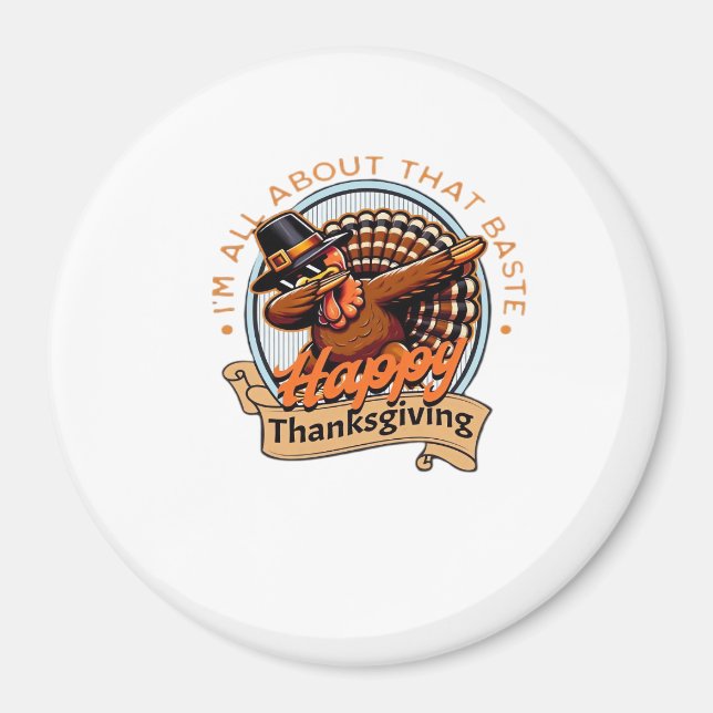 Allt om den där klistra Happy thanksgiving Classic Magnet (Framsidan)
