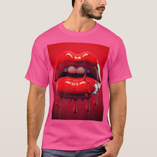 Allt om den röda läppen t shirt (Framsida)