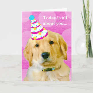 Allt om din födelsedag Golden Retriever Kort