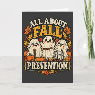 Allt om fallprevention Rolig spök Halloween Kort