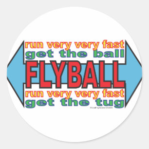Allt om Flyball Runt Klistermärke