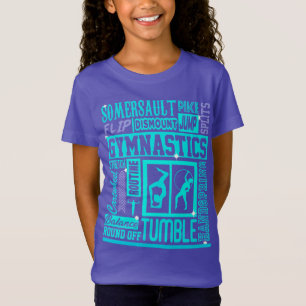 Allt om Gymnastiktypografi i turkos T Shirt
