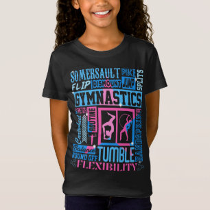 Allt om gymnastiktypografi två tonade t shirt
