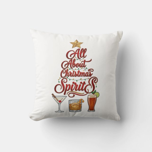 Allt om julens spritdrycker Cocktailar Whiskey Stj Kudde (Framsida)