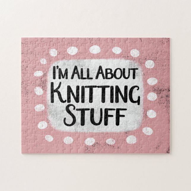 Allt om Knitting Saker Jigszle Puzzle Pussel (Horisontell)
