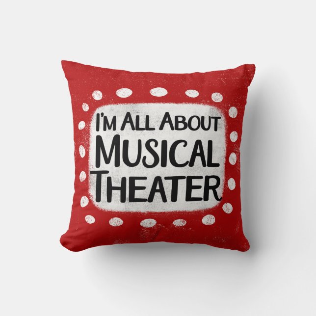 Allt om musikteater Dekorativ kudde (Framsida)