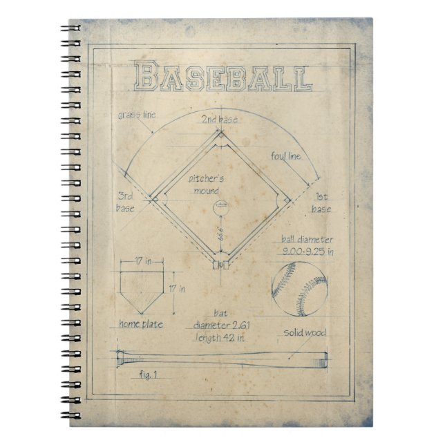 Allt om spelet - Baseball Anteckningsbok (Framsidan)