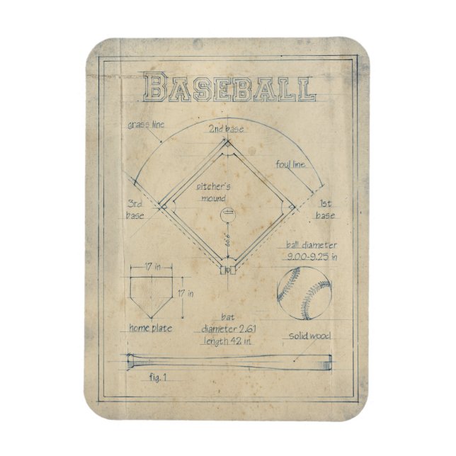 Allt om spelet - Baseball Magnet (Vertikal)