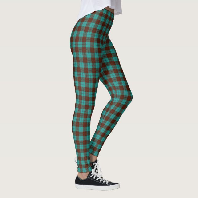 Allt om Teal-rutigt  Leggings (Höger)