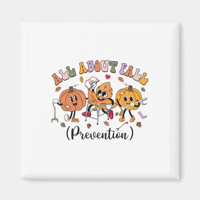 Allt om Thanksgivingen Fall Prevention faller sjuk Magnet (Framsidan)