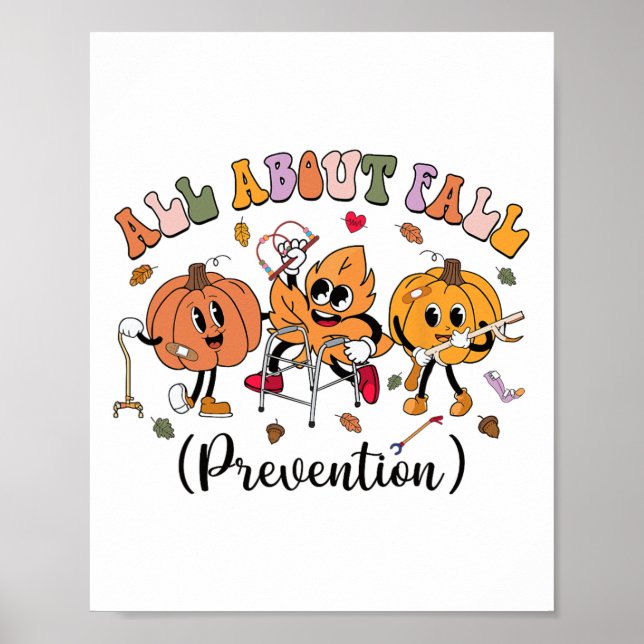 Allt om Thanksgivingen Fall Prevention faller sjuk Poster (Framsidan)