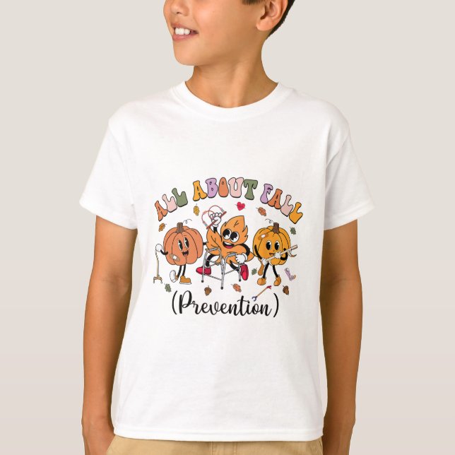 Allt om Thanksgivingen Fall Prevention faller sjuk T Shirt (Framsida)
