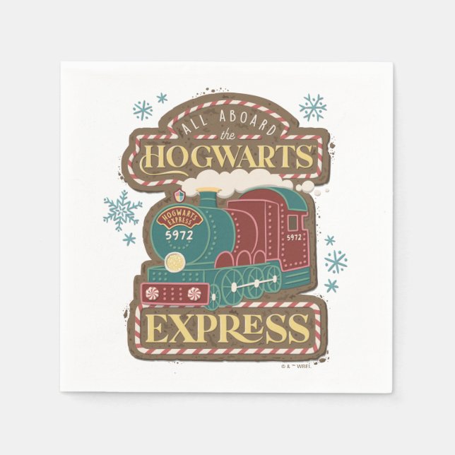 Allt ombord på HOGWARTS™ Express-julkakan Pappersservett (Framsidan)