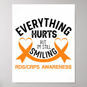 Allt Ontr att jag fortfarande ler - RSD Crps Awar Poster