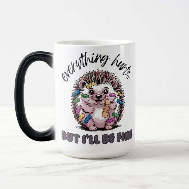 Allt Ontr, men jag blir Bra Hedgehog Magisk Mugg (Vänster)